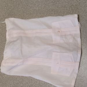 Guayabera sleeveless top pale pink with ties in back